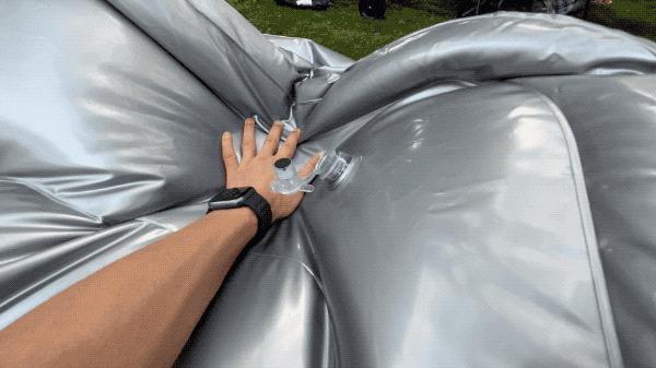 户外露营神器电动,自动充气帐篷露营体验