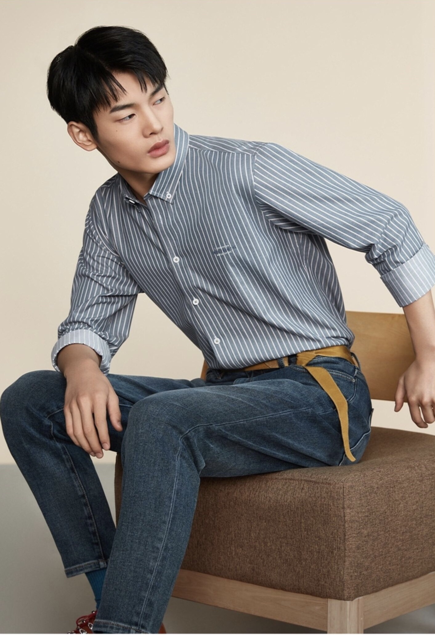 海澜之家男士衬衫穿搭,海澜之家黑衬衫男生高级感禁欲系