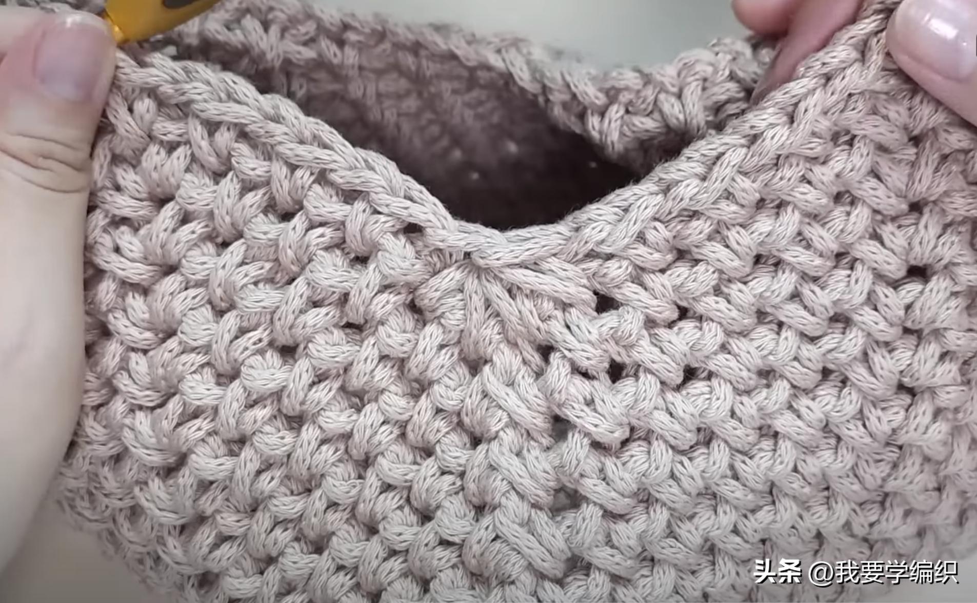 适合小姑娘提的手提包编织教程,小巧型编织包