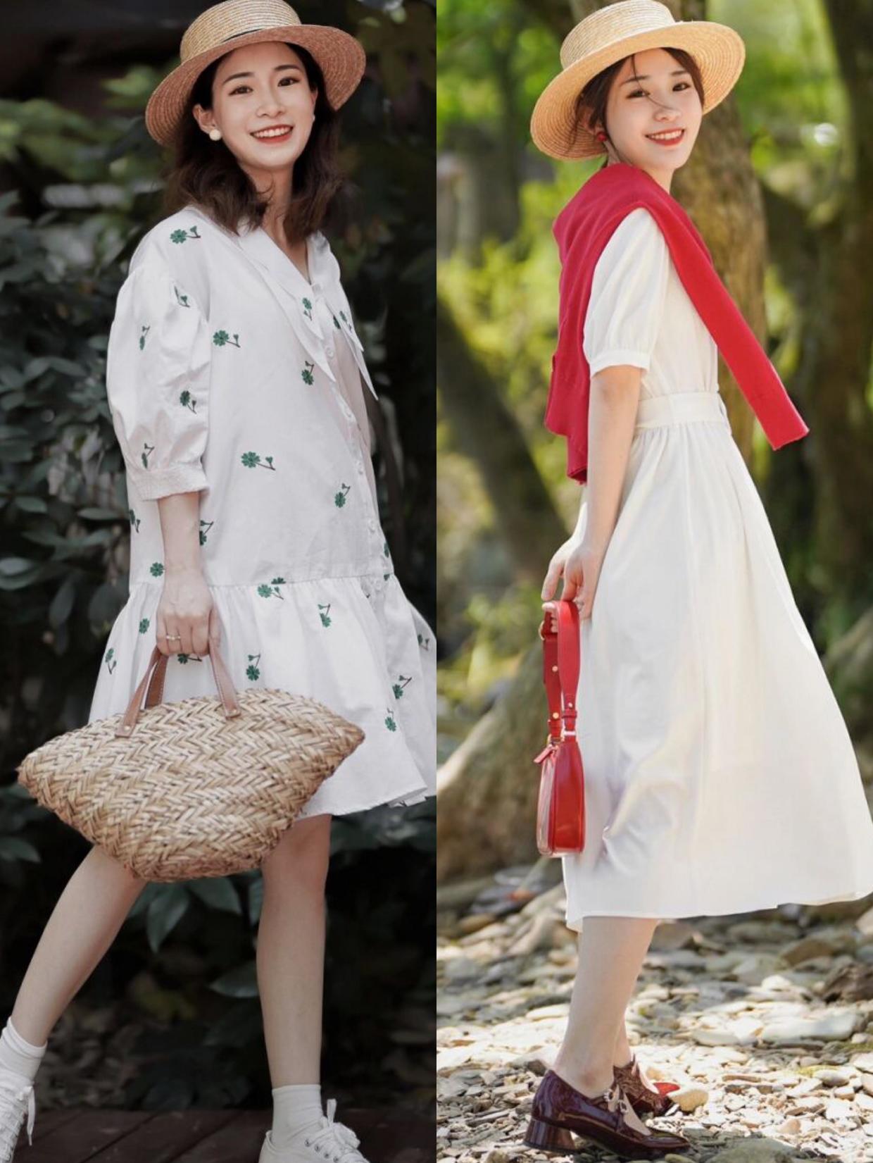 夏日优雅永不过时时尚气质连衣裙,简约连衣裙夏天高级感