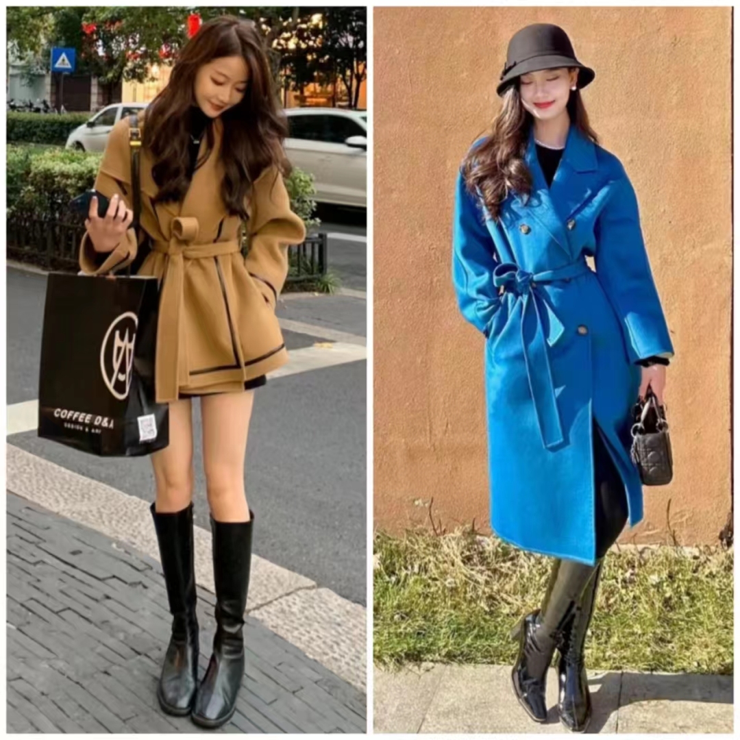 流行的靴子搭配什么衣服图片,中长靴子穿衣搭配图片2020秋冬