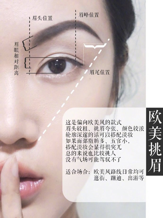 甜美温柔气质时尚的眉形,十种最好看的眉形