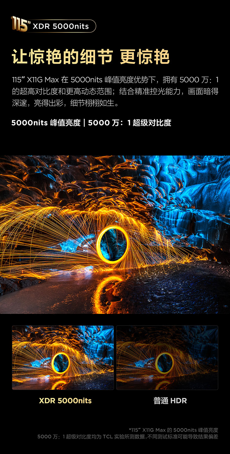 tcl115英寸x11gmax电视清晰度,tcl115x11gmax打王者