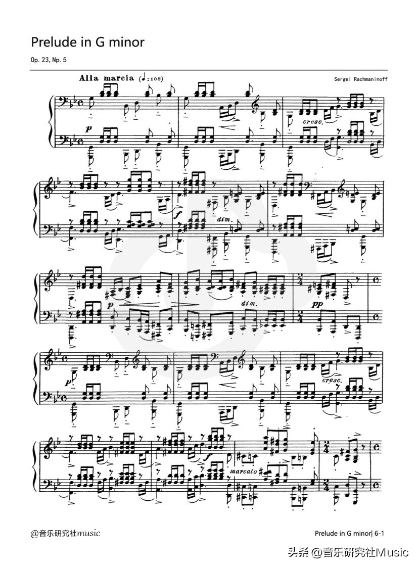 拉赫玛尼诺夫的g小调前奏曲钢琴,拉赫玛尼诺夫g小调前奏曲钢琴谱