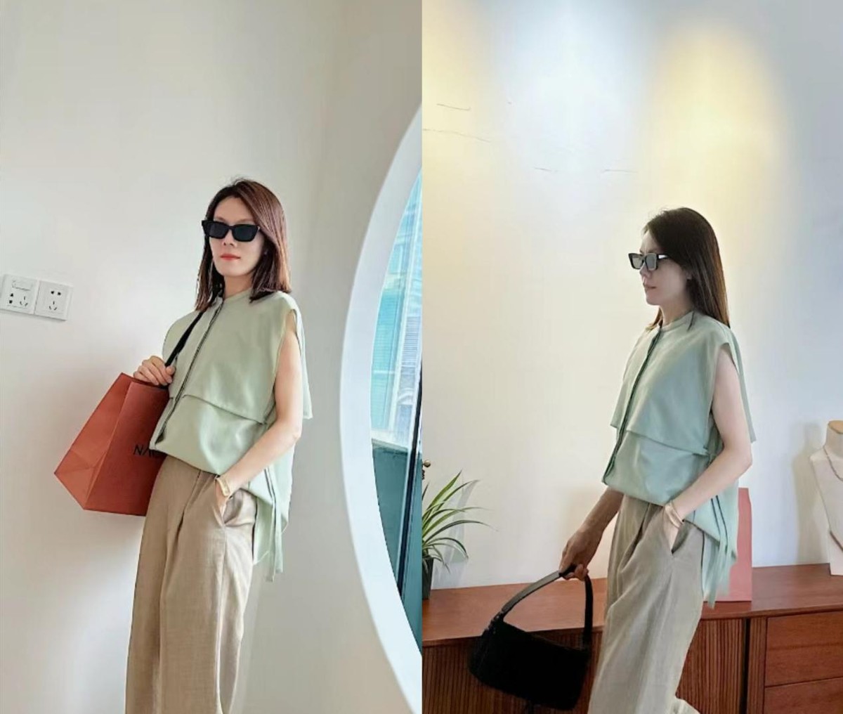 中年女士穿搭技巧高个子穿搭,做个时尚的中年少女随性穿搭