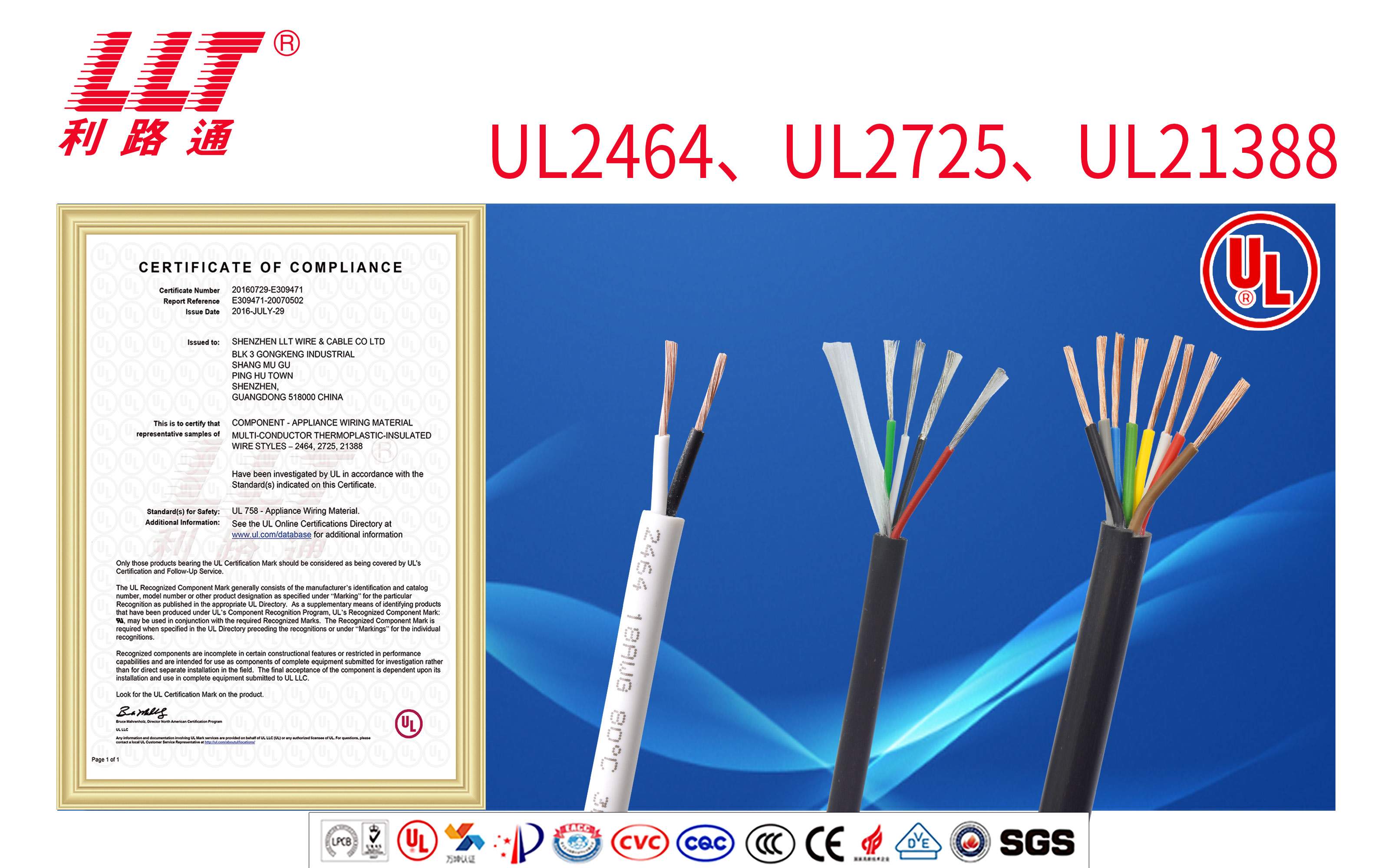 电缆ul认证,电线认证标准