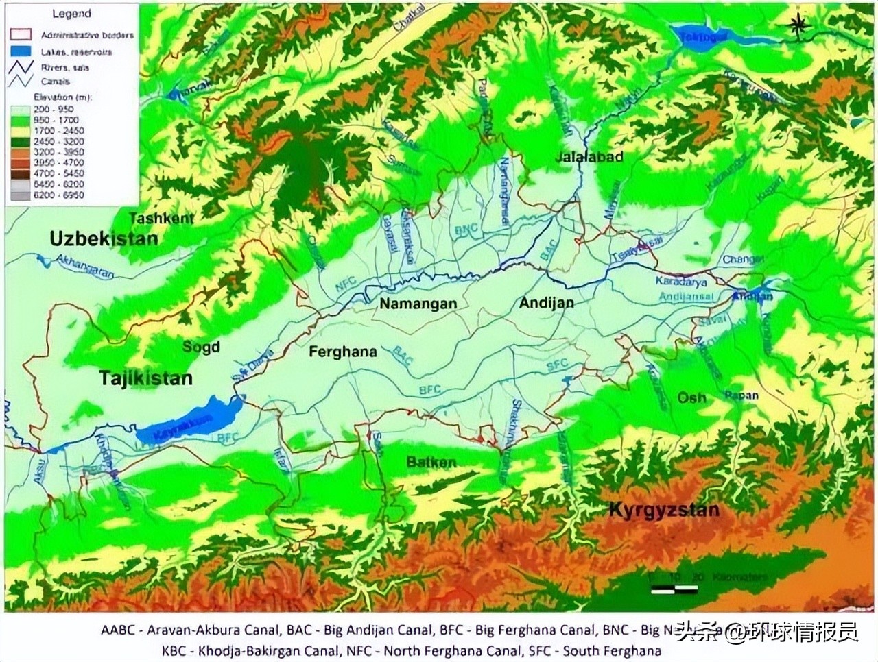 中亚的费尔干纳盆地,中亚火药桶和费尔干纳盆地