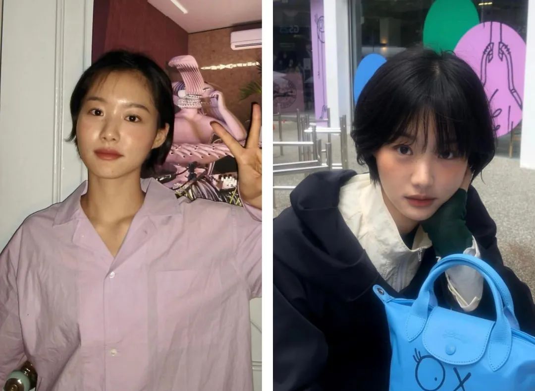 女生齐刘海和中分哪个更减龄,2021减龄最火发型齐刘海