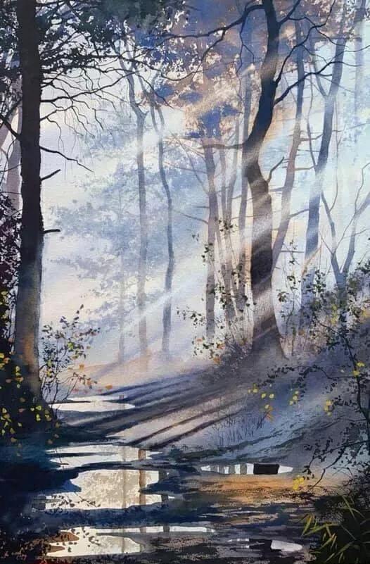 俄罗斯水彩风景画作品欣赏,罗伯兹水彩画作品欣赏