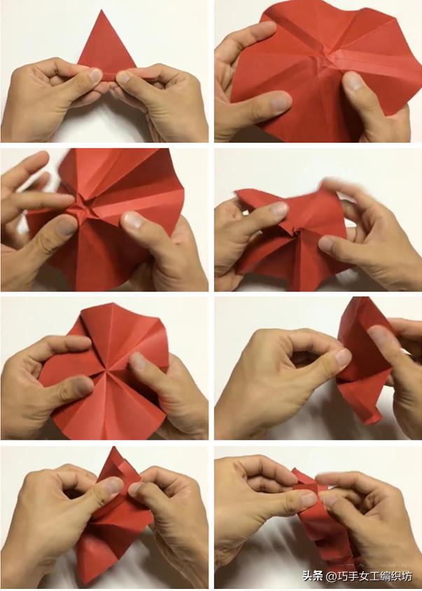 一张纸可以折一朵花,一张纸就可以叠的玫瑰花