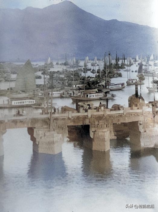 超清彩修复！1911年的福建福州，新娘头上扣竹篓，竟然还有弃婴塔