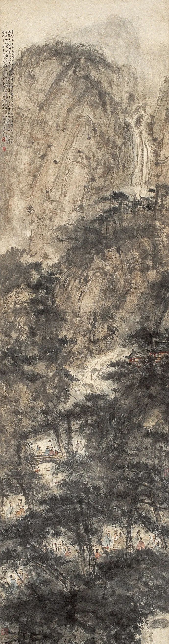 傅抱石山水画鉴宝真迹视频,傅抱石山水画拍卖价格排名