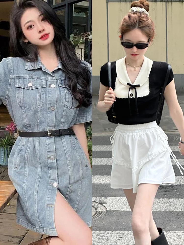 冬季短裙短裤高级穿搭,夏季短裤不露腿穿搭