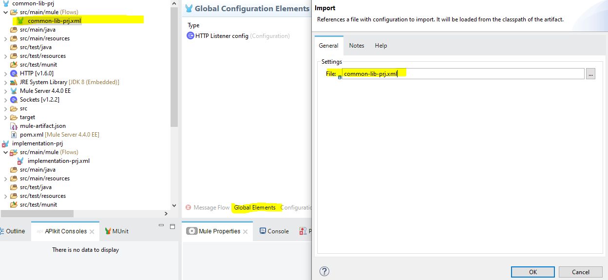 如何在Mule4中配置通用流程以重用通用功能
