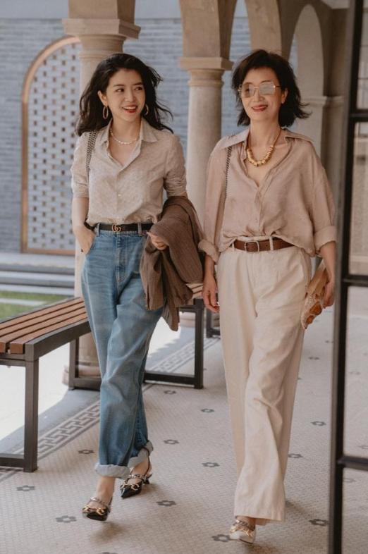 上海街拍长裤长裙,上海街拍修身长裙气质