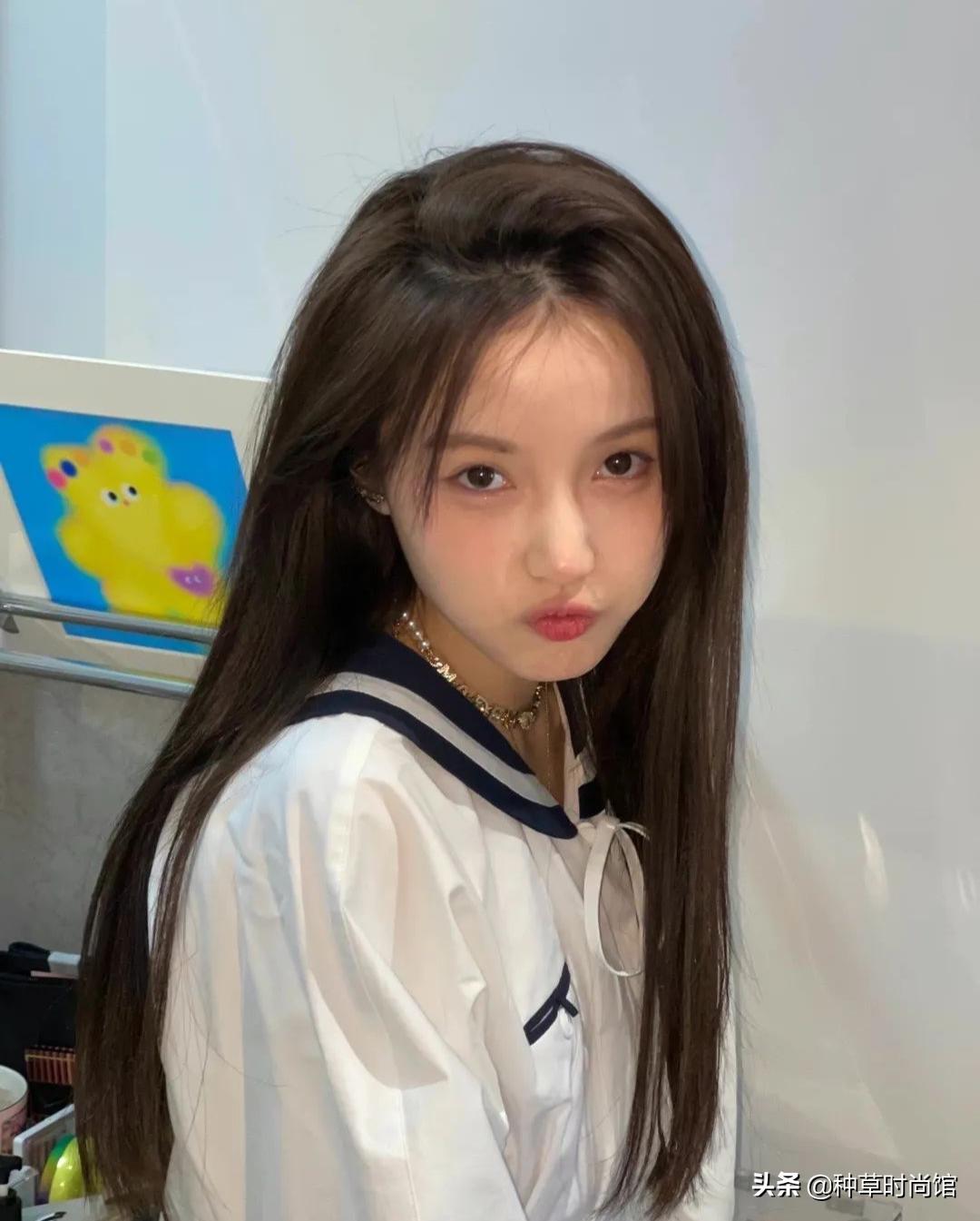 八字刘海怎么打理才不会显头秃,12岁圆脸头秃长发适合剪什么刘海