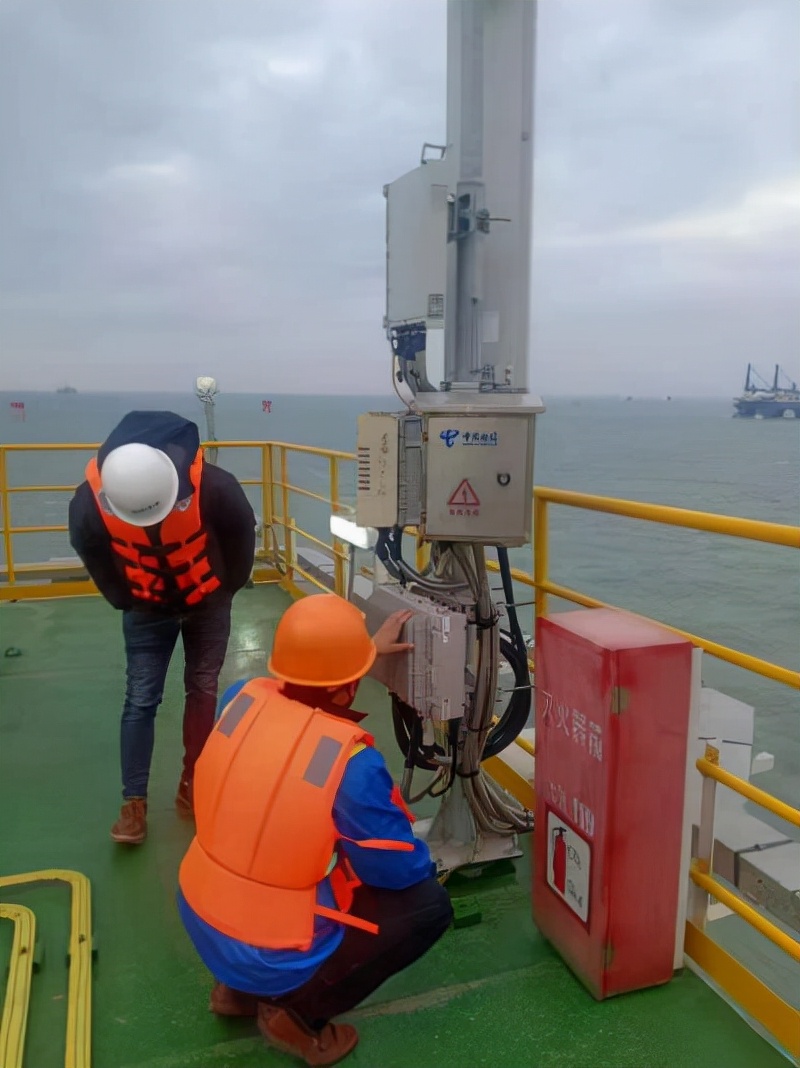 手机信号不用等风来!中国电信温州分公司开通华能苍南海上平台4G网络