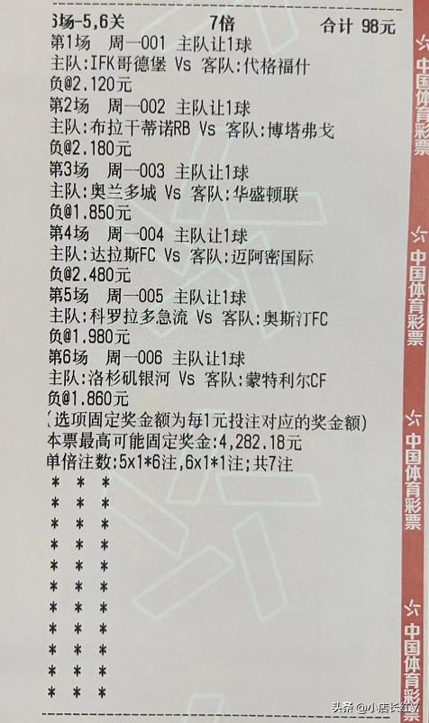 今天竞彩每日推荐,今日竞彩靠谱比分推荐