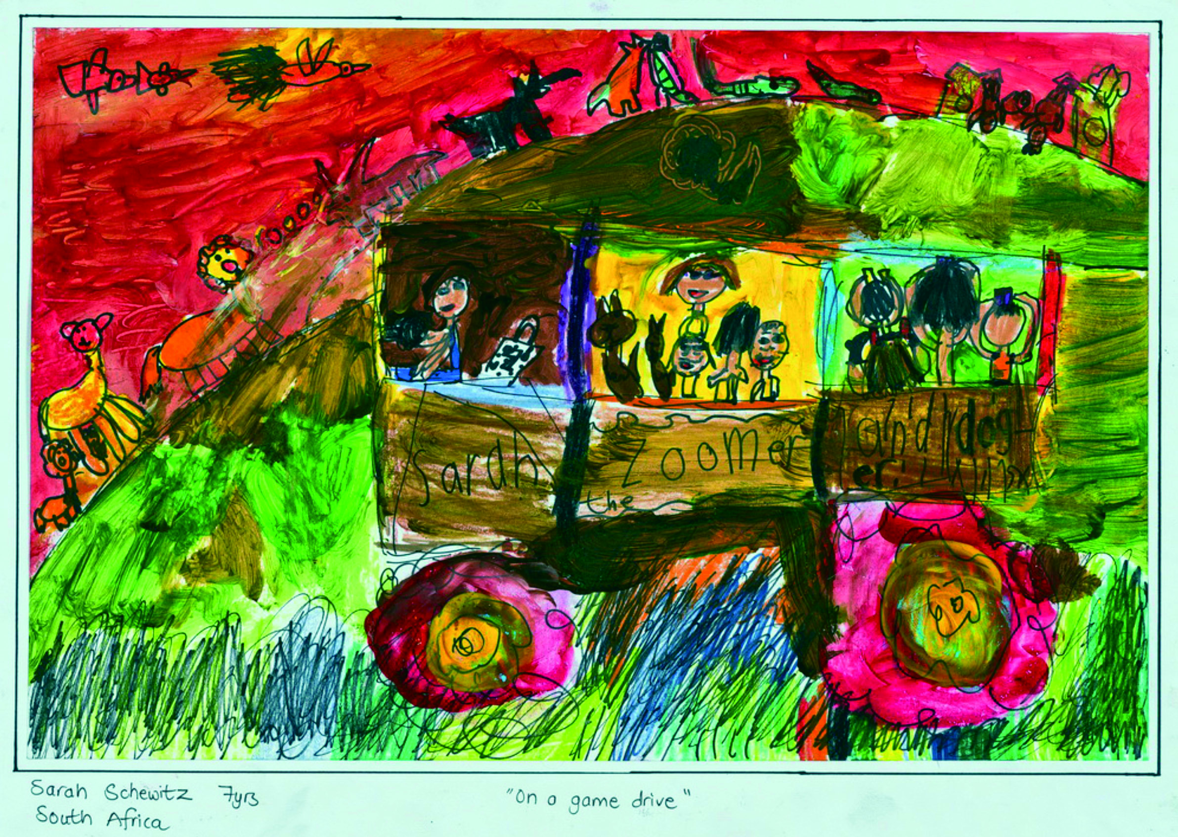 童心绘世界美术作品展示看板,优秀儿童画作品展示