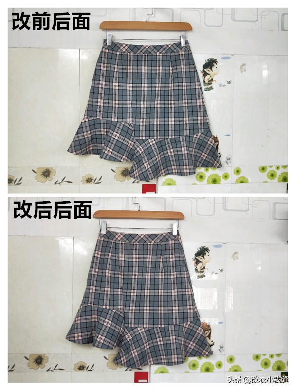 半身裙腰大了怎么改小教程,衣服收腰大了改小妙招不用缝