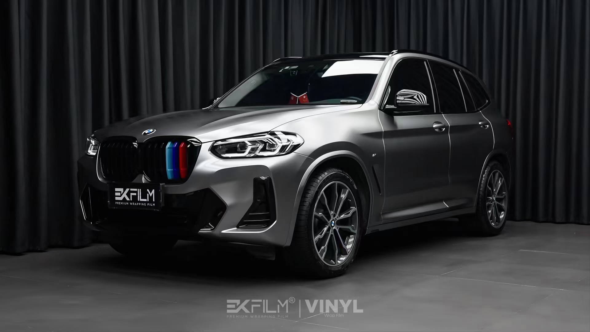 宝马x3棕色贴膜,宝马x3黑武士改色膜