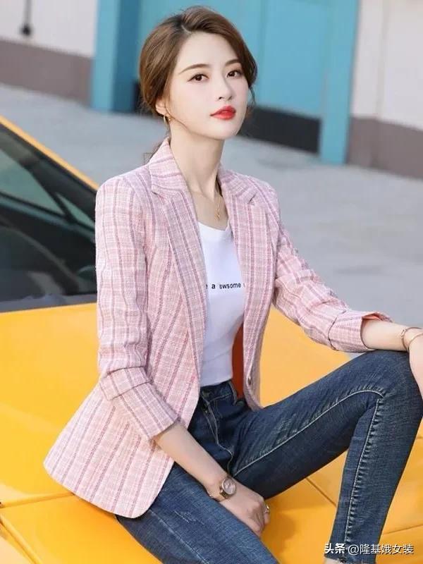 大码短款薄西装外套新款,大码西装夏季薄款短款外套