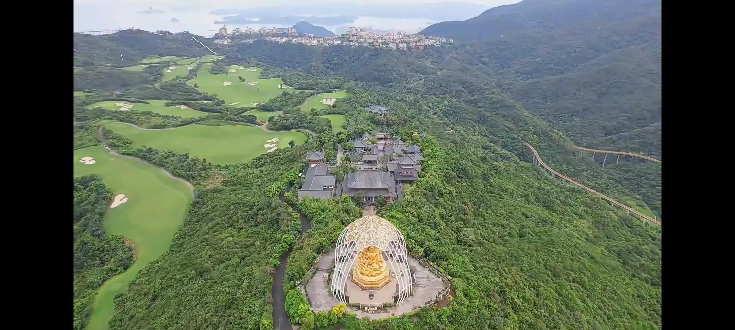深圳东部华侨城天禅视频,深圳东部华侨城山顶寺庙