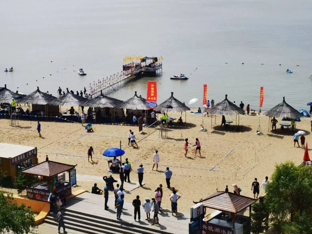 鸡西首届兴凯湖杯,兴凯湖沙滩足球比赛