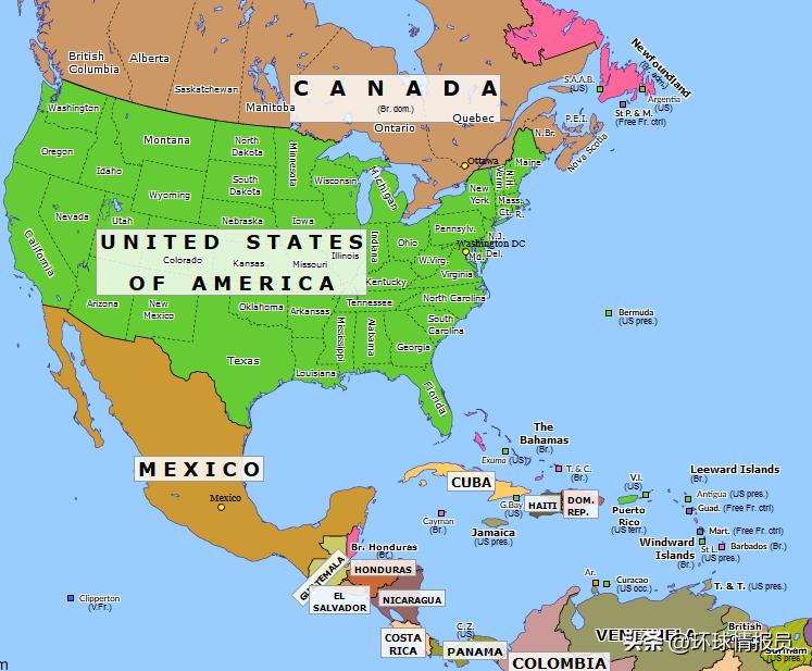 加拿大群岛现状,加拿大有的地方为什么被美国占领