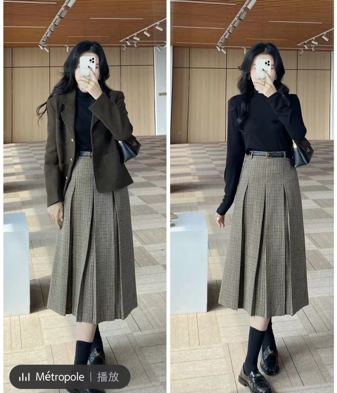西装长裙搭配西装外套,西装外套配连衣裙气质高级感