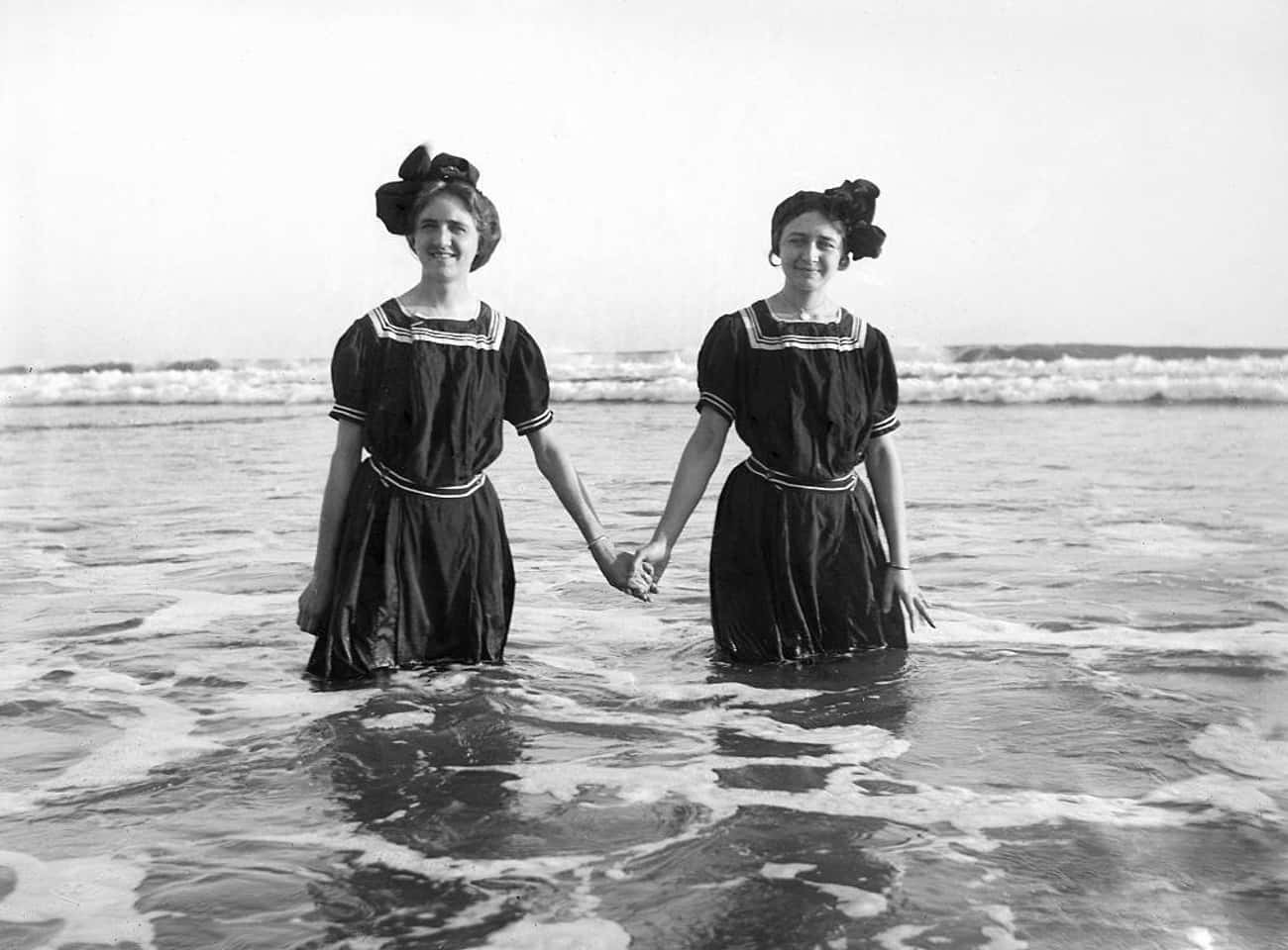 20世纪泳衣老照片,泳衣变化老照片