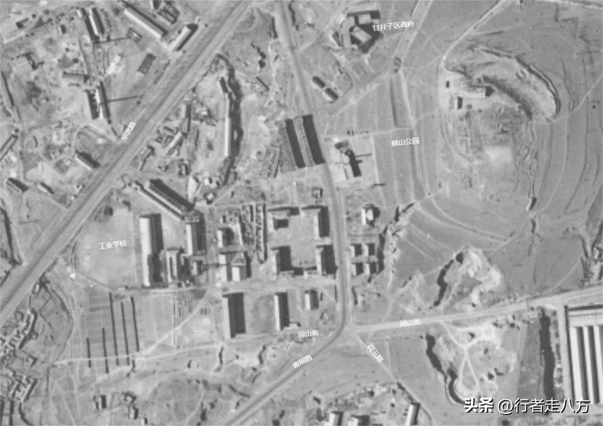 66年72年大连卫星图看周水前高云路（*家屯许**）周二小学洗衣机厂