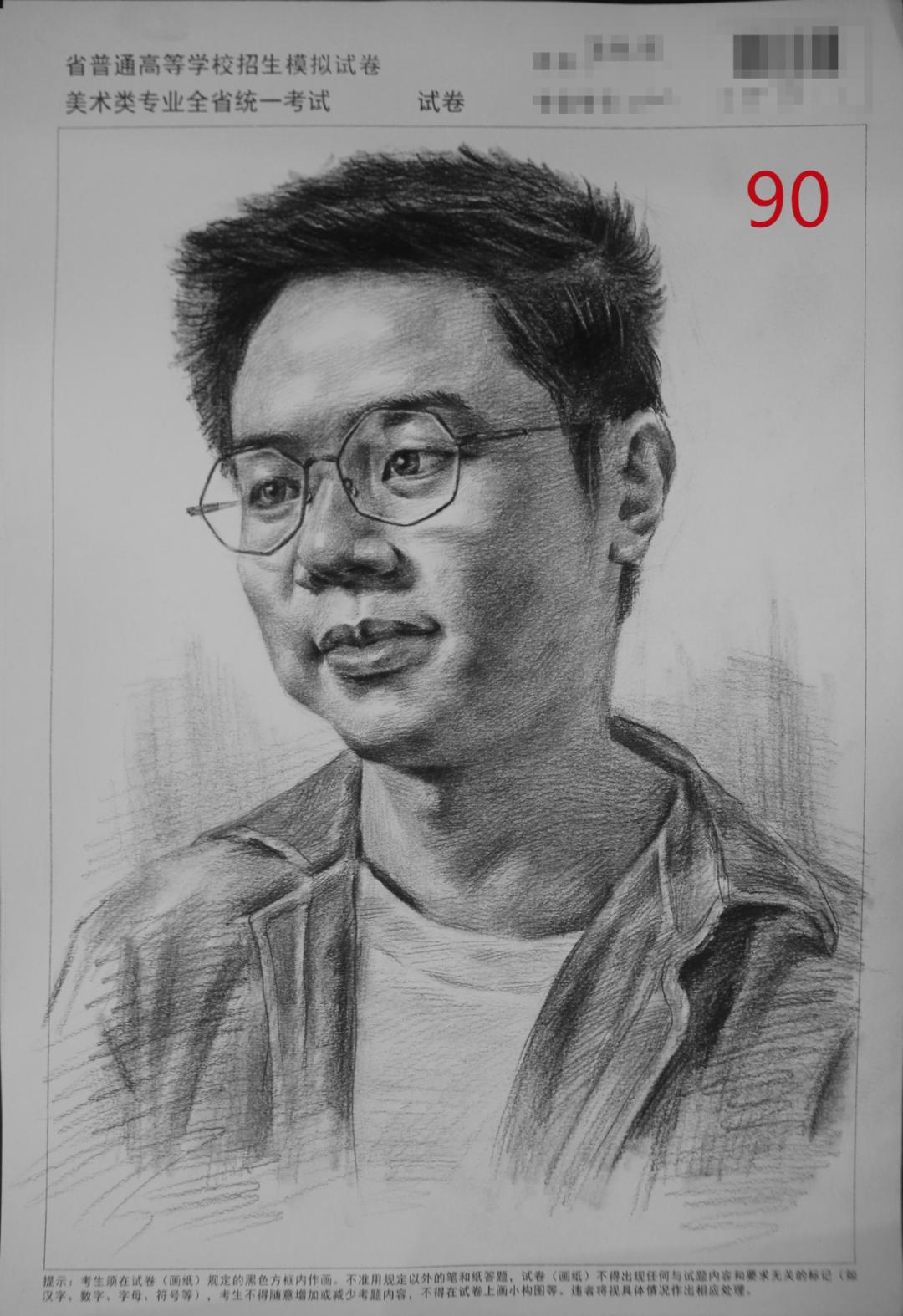 万人联考一模2024素描高分,一模静物素描高分卷