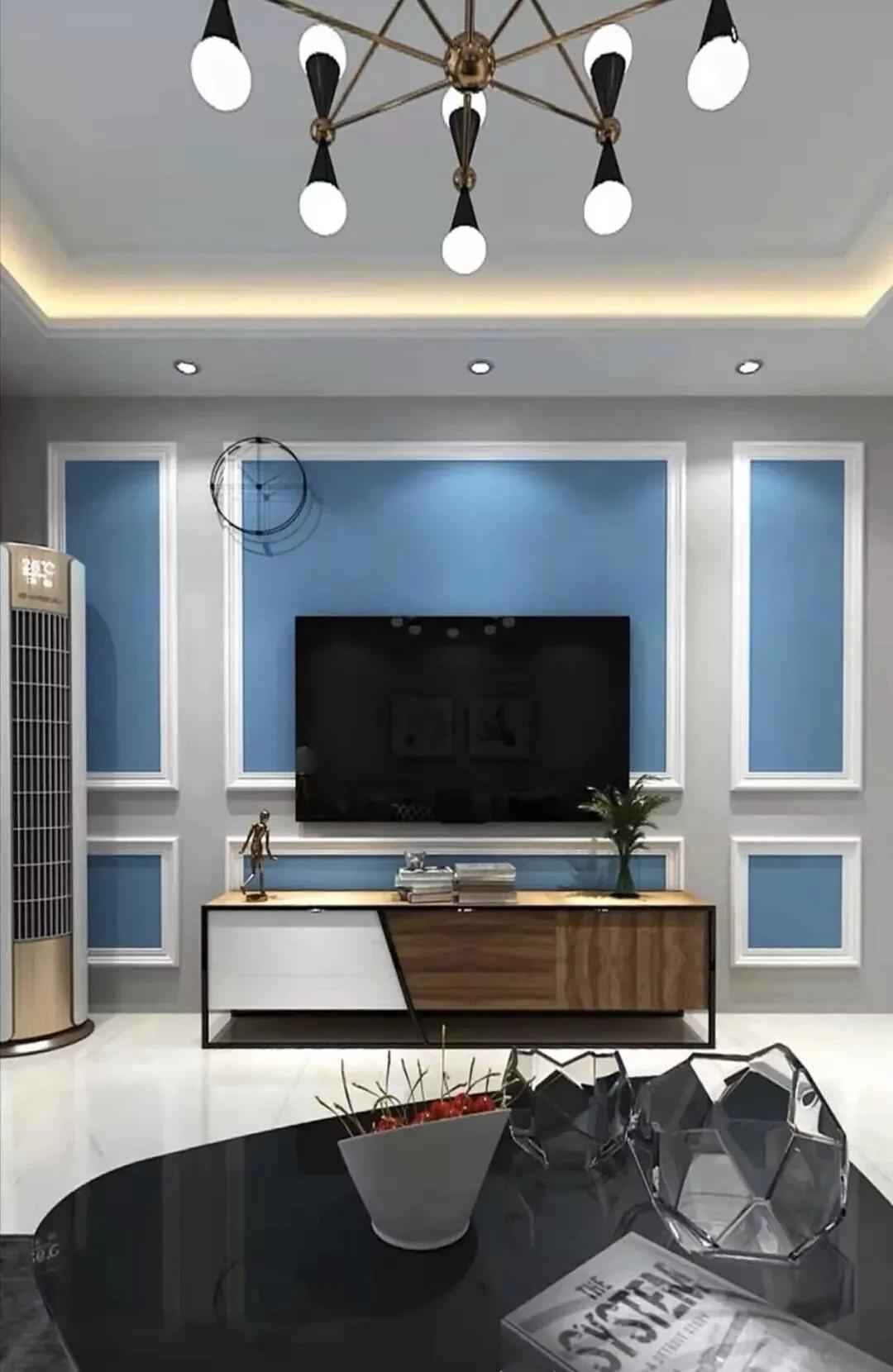 2019影视墙壁布效果图大全集,简约壁布影视墙图片大全集