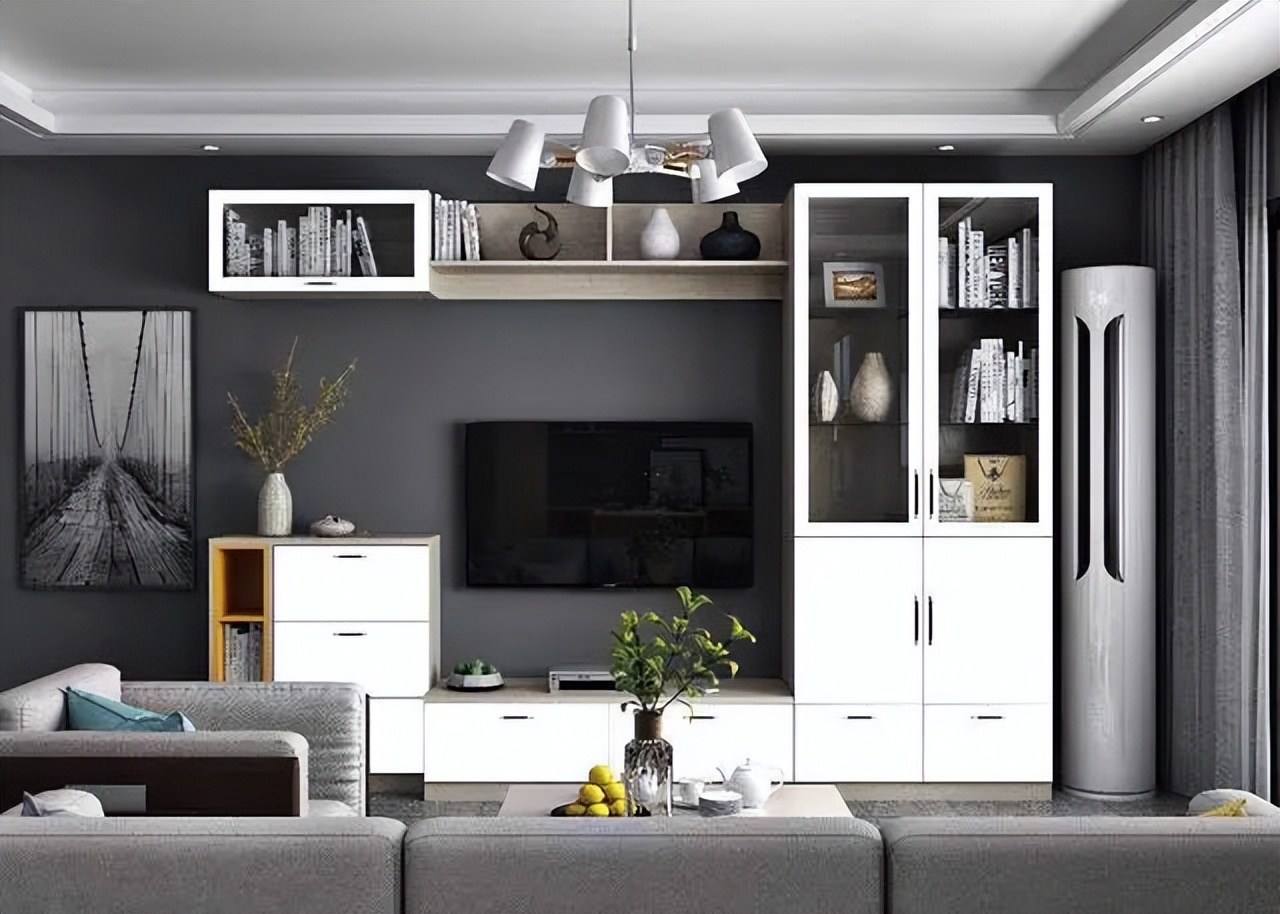 电视柜设计让客厅收纳力十足,收纳最强客厅电视柜