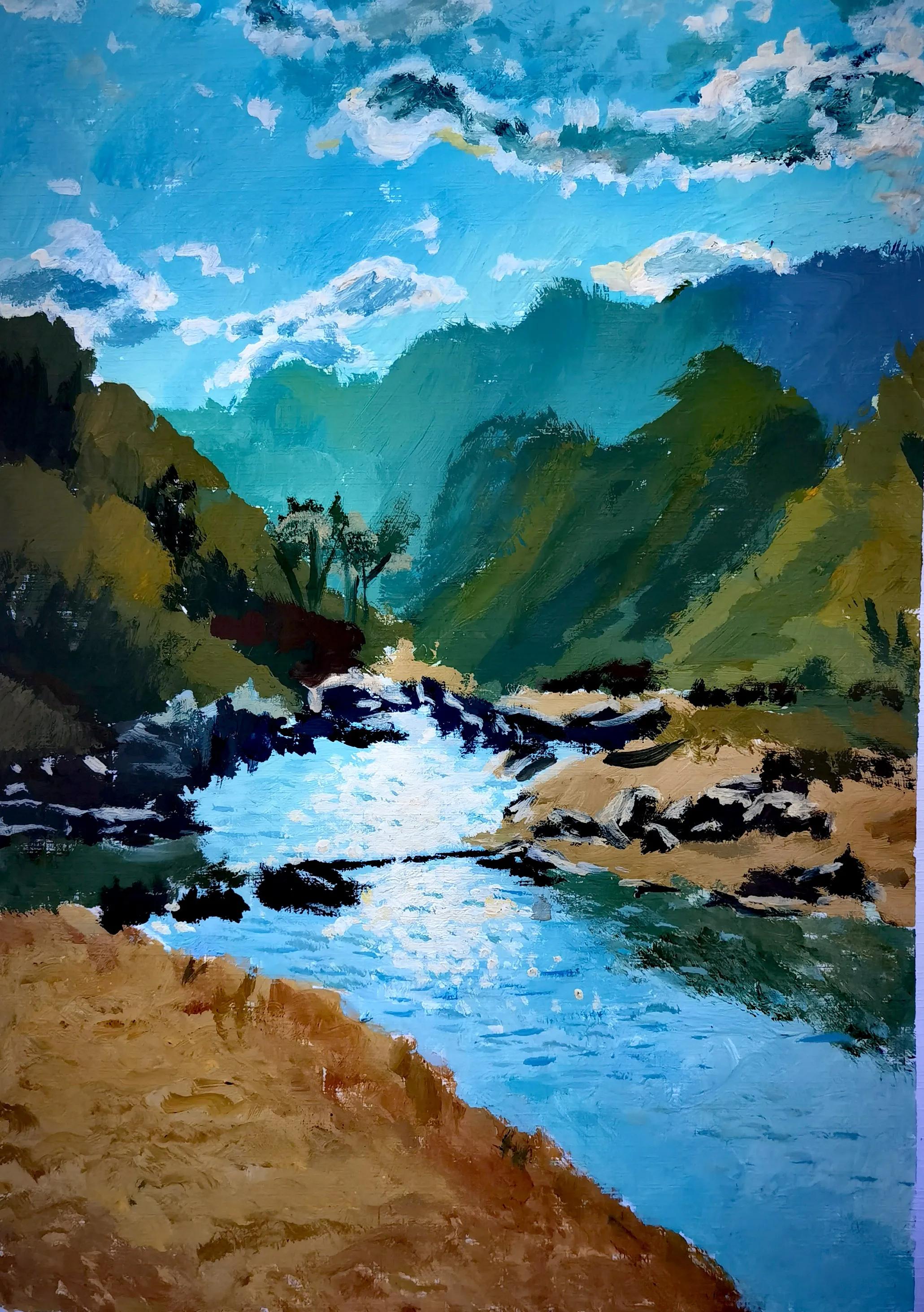 叶县迎国庆书画展,叶县融通实验高中国庆画展