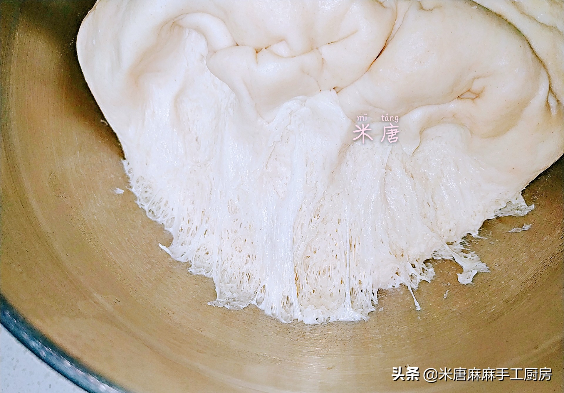 轻松get简单又好吃的蒜香吐司,米唐吐司面团