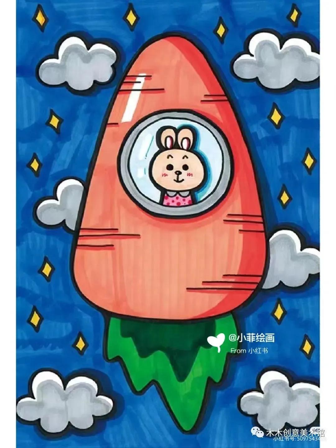 马克笔画儿童画简单好看,儿童马克笔画画简单又好看图片