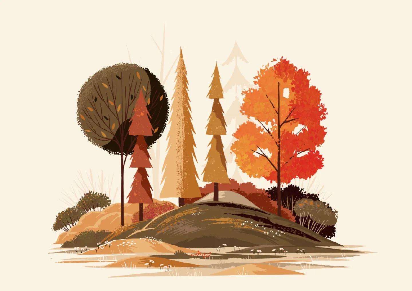 一组极具个人风格的插画,一组很有意境的插画