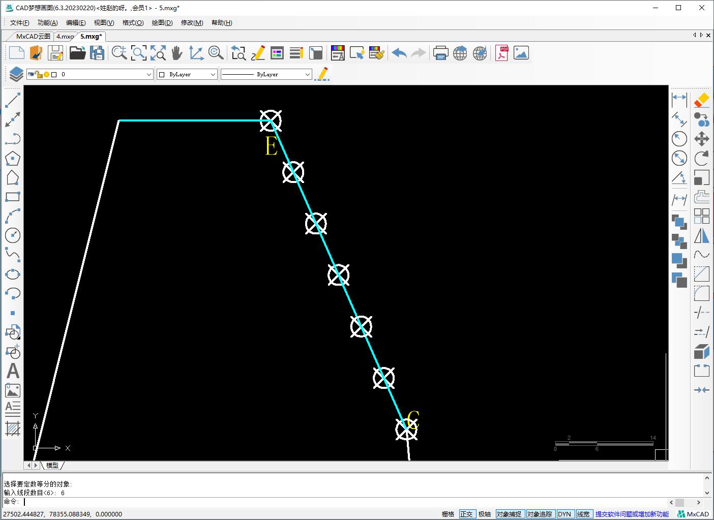 cad直线与圆相交怎么找到交点,cad直线与圆的交点怎么捕捉