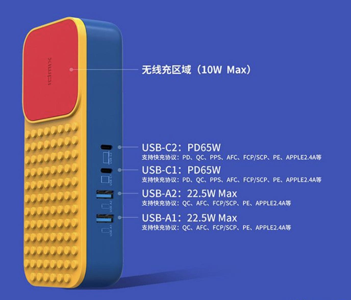 个性化创意“充电站”：IDMIX65W酷玩多功能桌面充