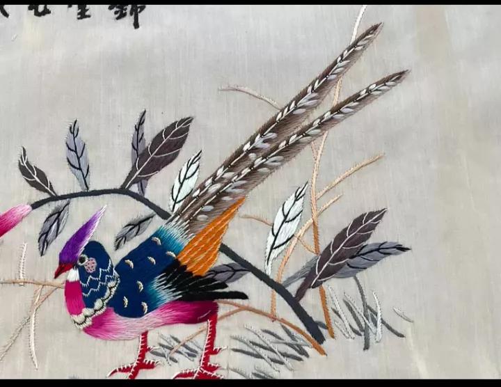 老刺绣收藏图片大全,老刺绣装裱