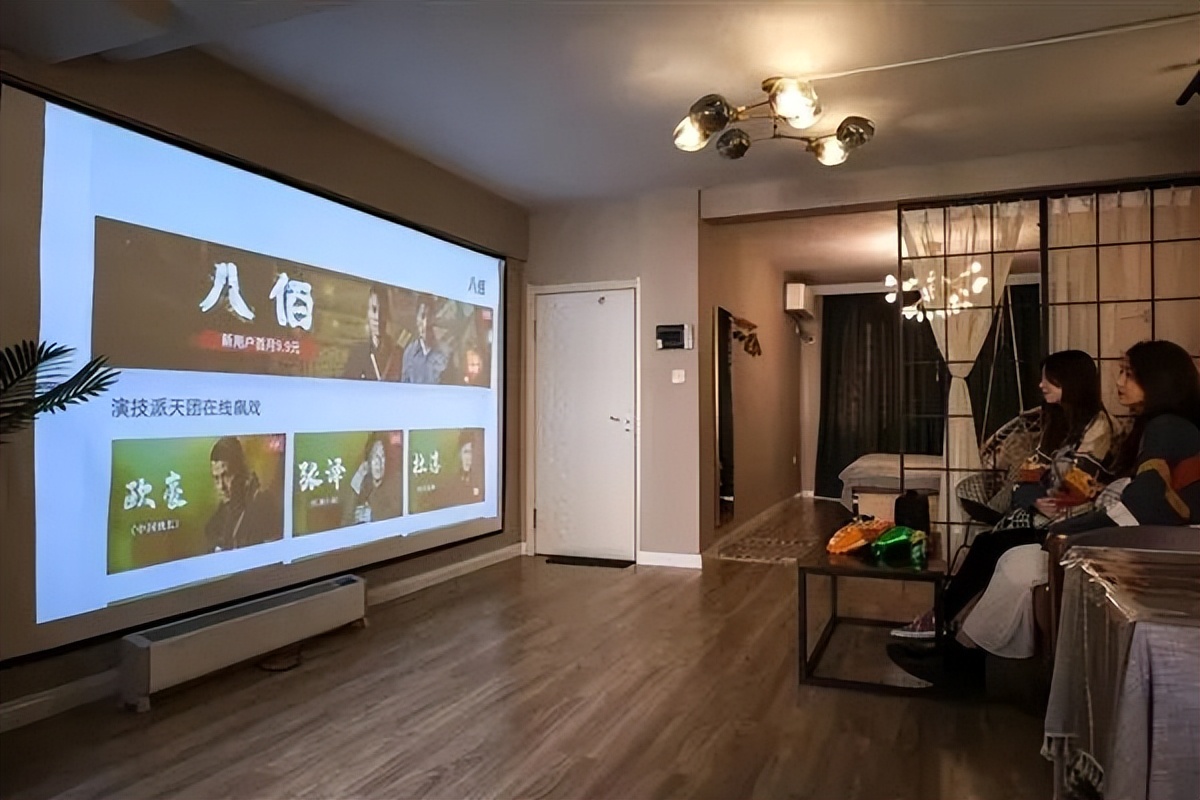 家庭投影仪ktv设备效果,家庭投影仪ktv房间设计案例
