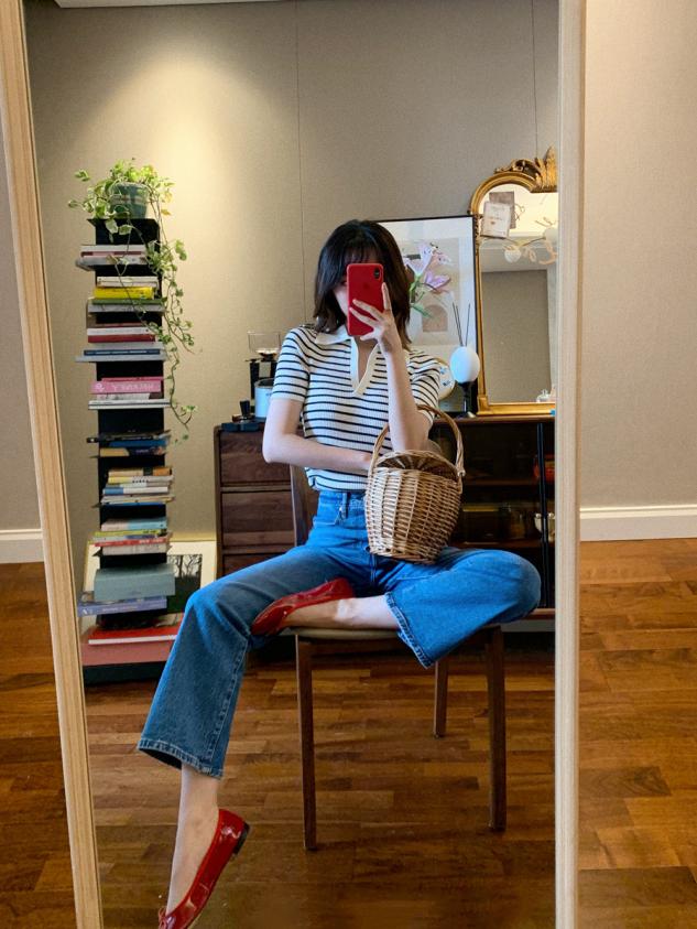 50岁博主牛仔裤街拍,牛仔裤博主