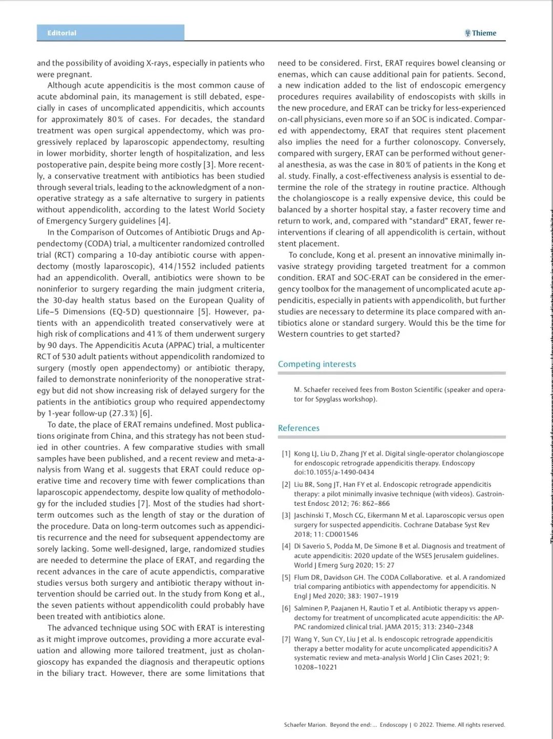 郑州大学第一附属医院消化病院刘冰熔教授团队内镜逆行阑尾炎治疗（ERAT）研究成果荣登国际著名期刊封面