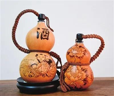 民间工艺美术葫芦烙画,淄博葫芦烙画