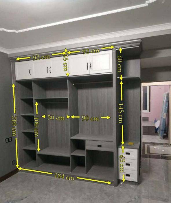 定制衣柜的尺寸一般是多少,各种衣柜定制板材报价