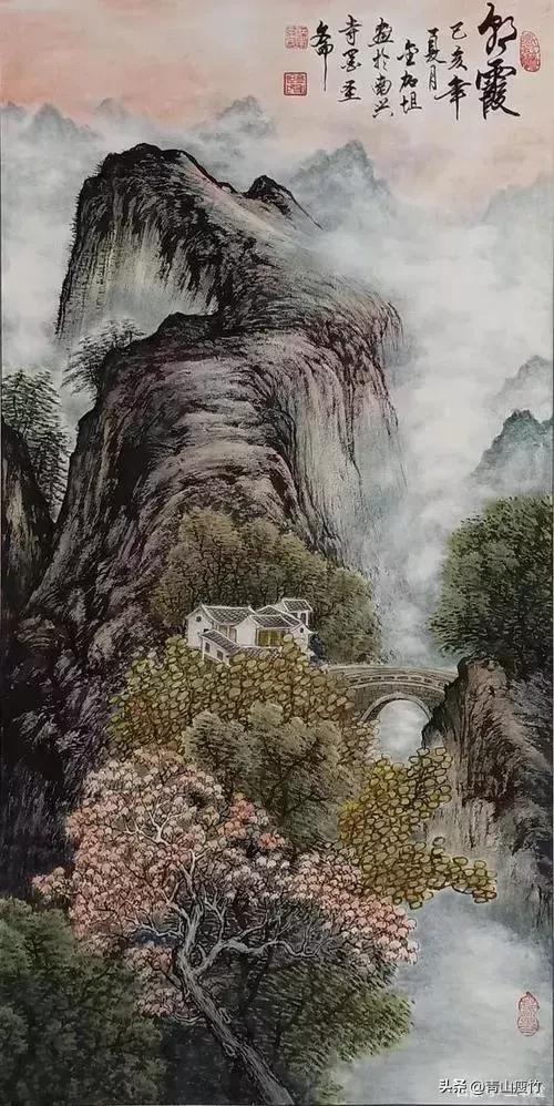集名家精品山水画70幅欣赏,陈学良山水画精品欣赏40幅