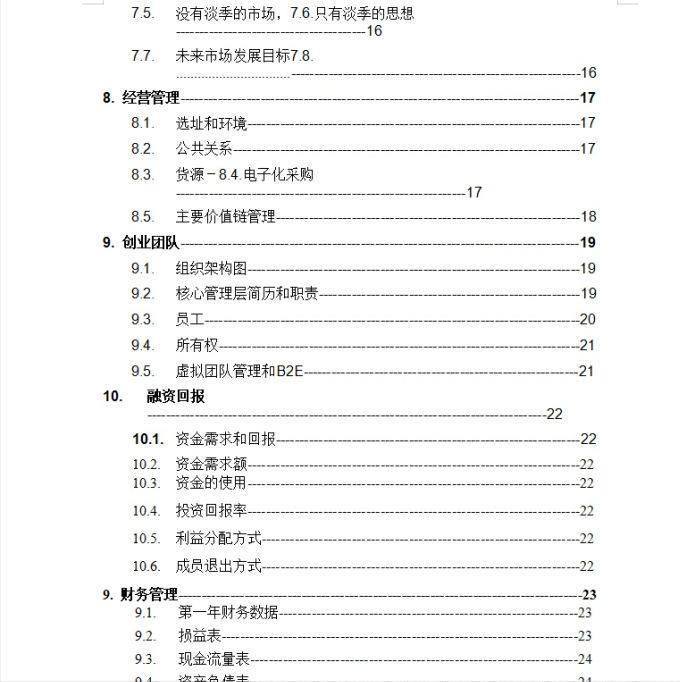 创业计划书与融资方案,创业写计划书