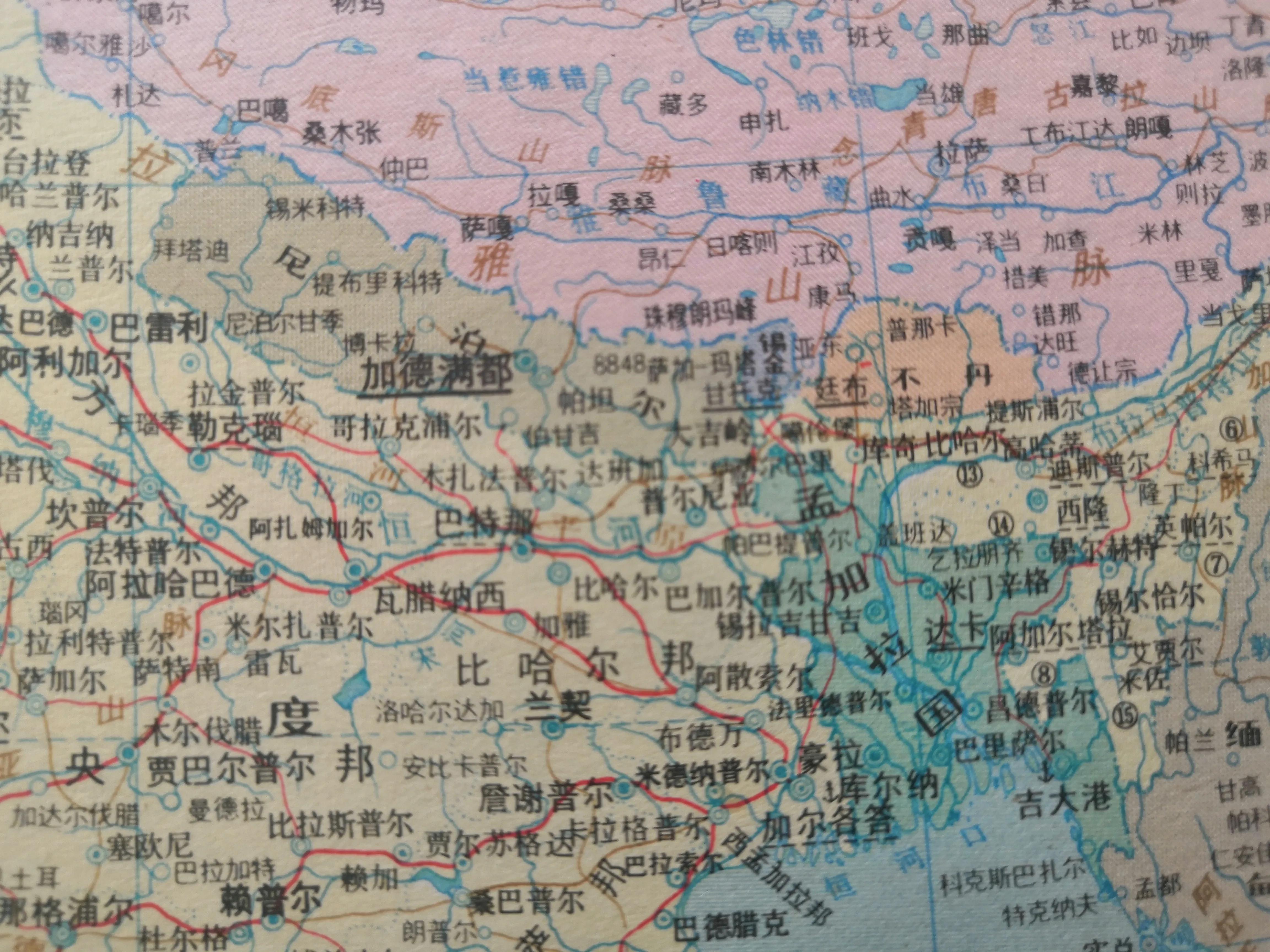 世界地图变迁史—亚洲尼泊尔